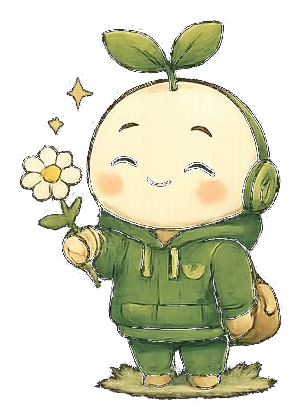 Melo holding a flower
